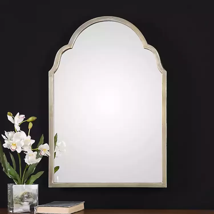 Antiqued Silver Champagne Arched Mirror>Kirklands Home Outlet