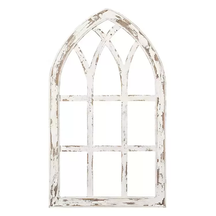 Antiqued Window Pane Arch Plaque>Kirklands Home Flash Sale
