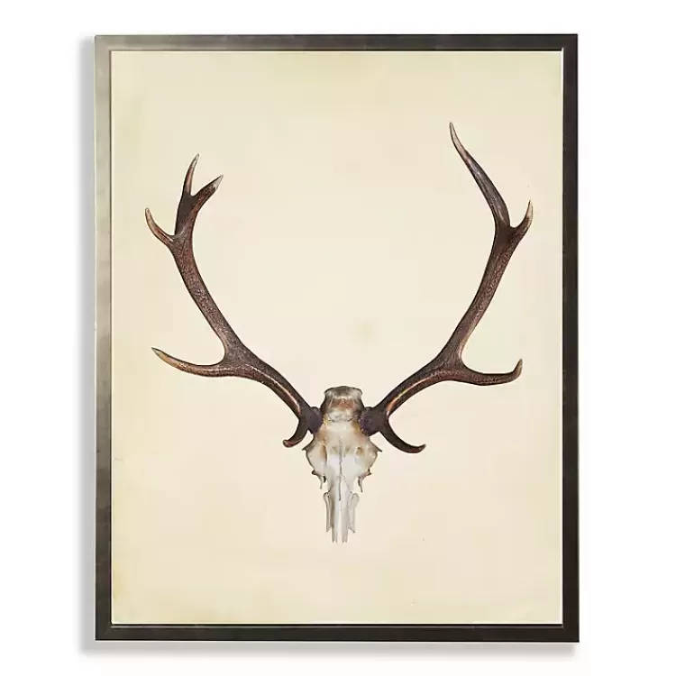 Antler in Pewter Framed Art Print>Kirklands Home Best Sale