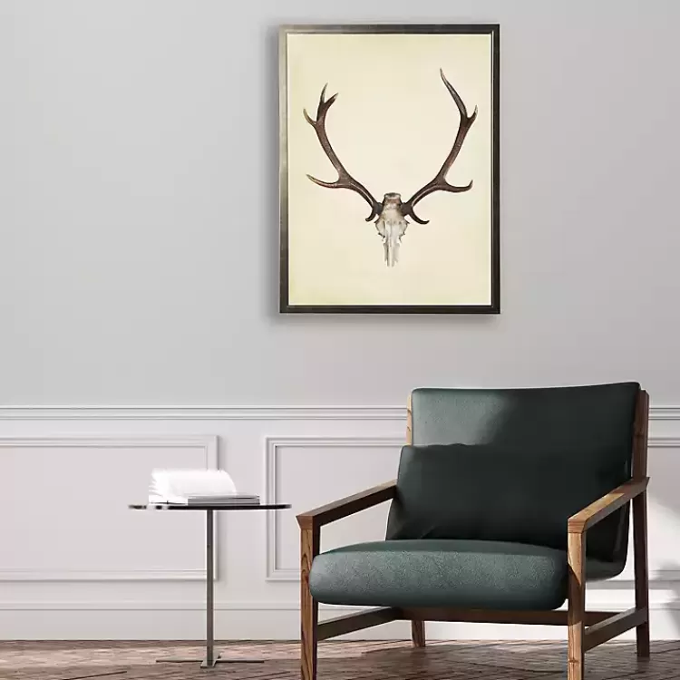 Antler in Pewter Framed Art Print>Kirklands Home Best Sale