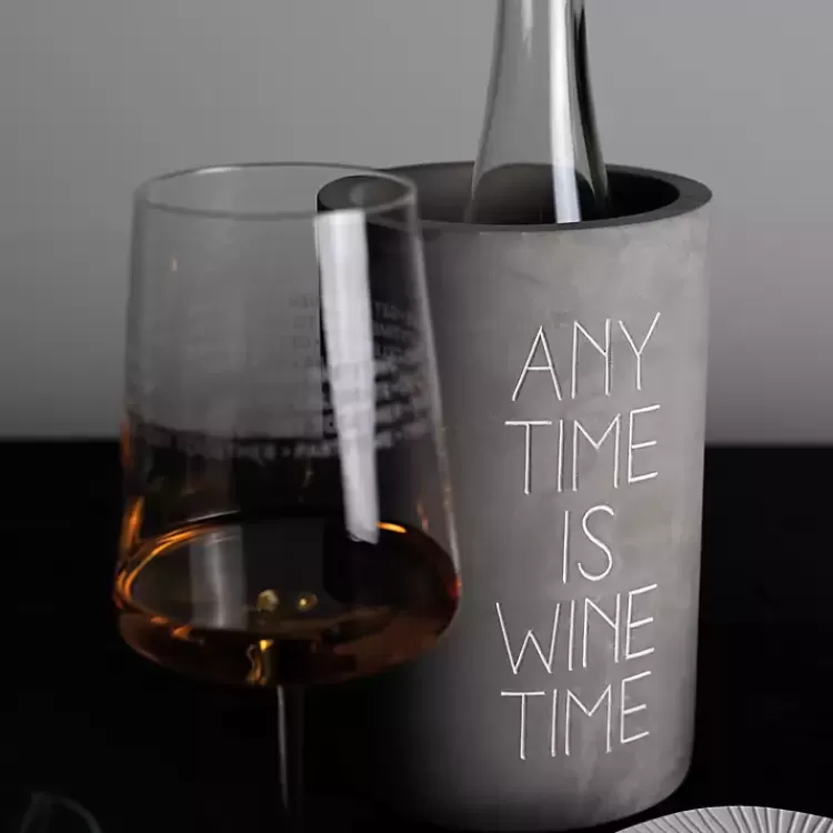 Any Time is Wine Time Concrete Wine Bottle Cooler>Kirklands Home Hot