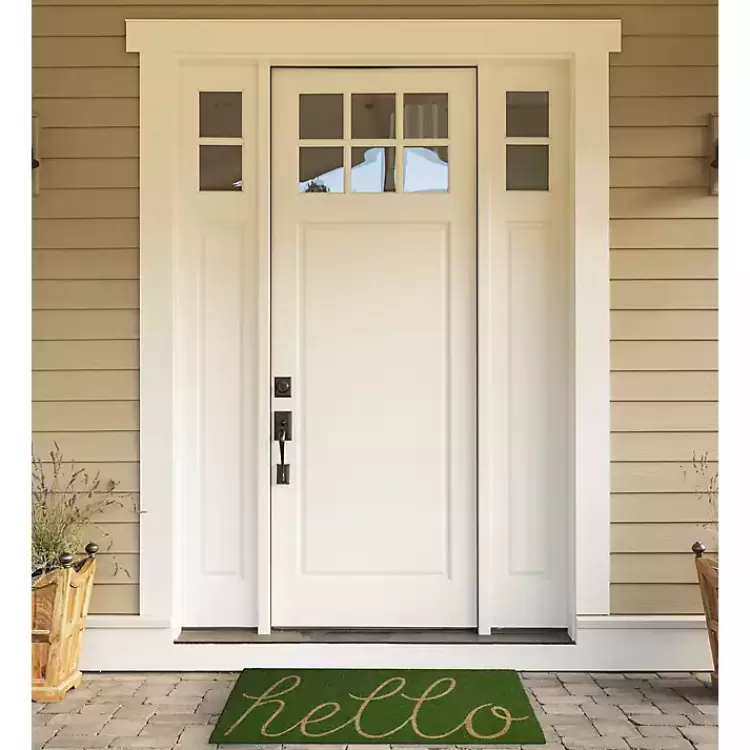 apple_green_hello_doormat_2.webp Apple Hello Doormat>Kirklands Home Outlet