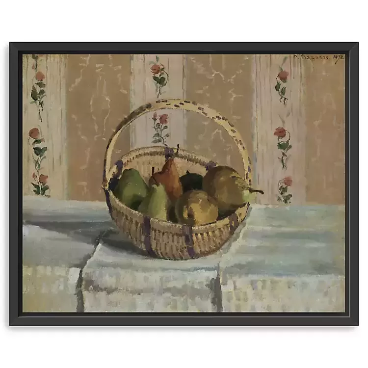 Apples and Pears in a Round Basket Framed Print>Kirklands Home Shop