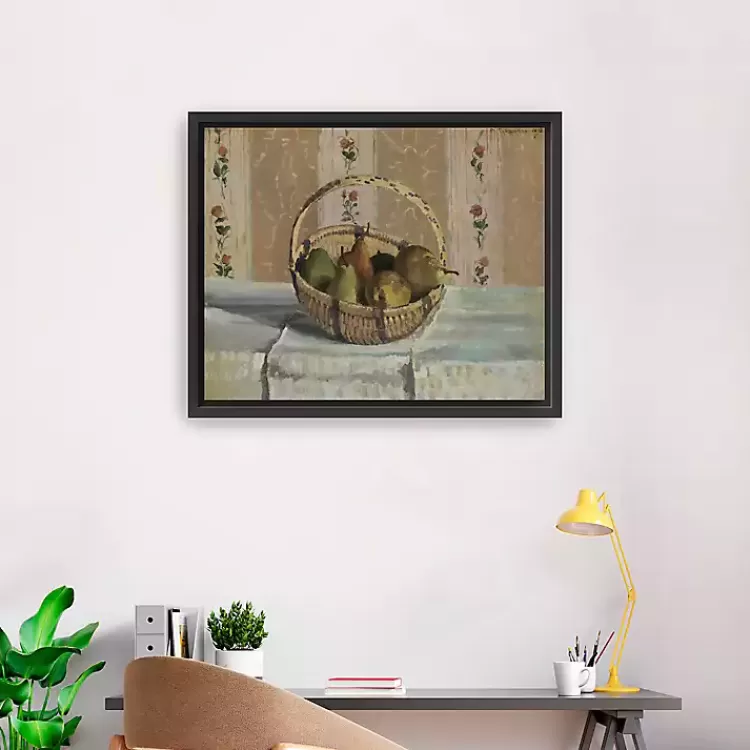 Apples and Pears in a Round Basket Framed Print>Kirklands Home Shop