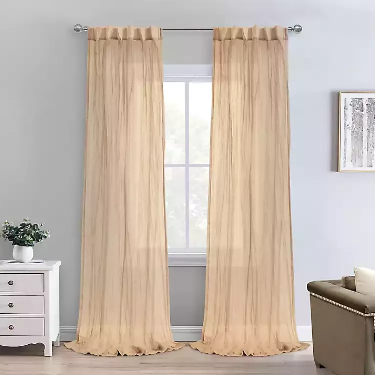 Apricot Paloma Curtain Panel, 95 in.>Kirklands Home Store
