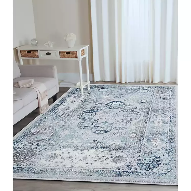 Aqua and Gray Alex Area Rug, 5x7>Kirklands Home Cheap