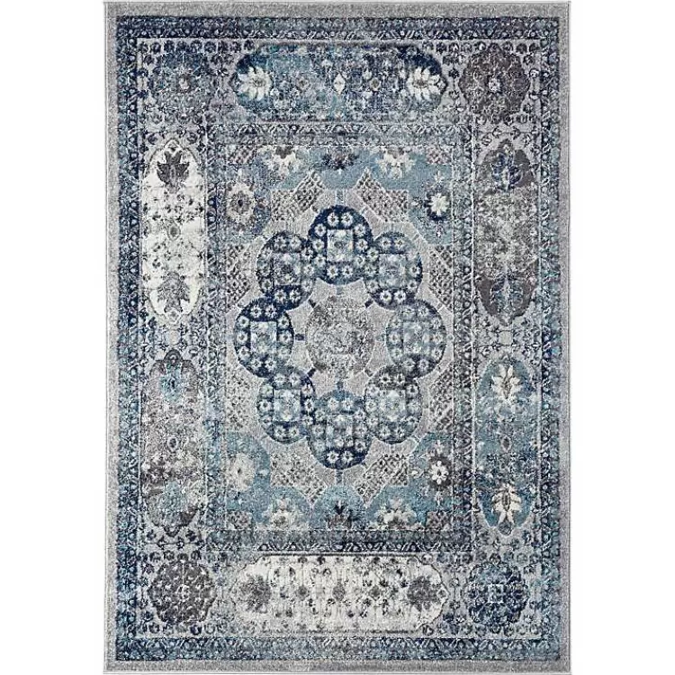 Aqua and Gray Alex Area Rug, 5x7>Kirklands Home Cheap
