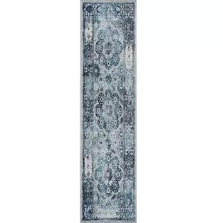 Aqua and Gray Alex Runner, 2x6>Kirklands Home Sale