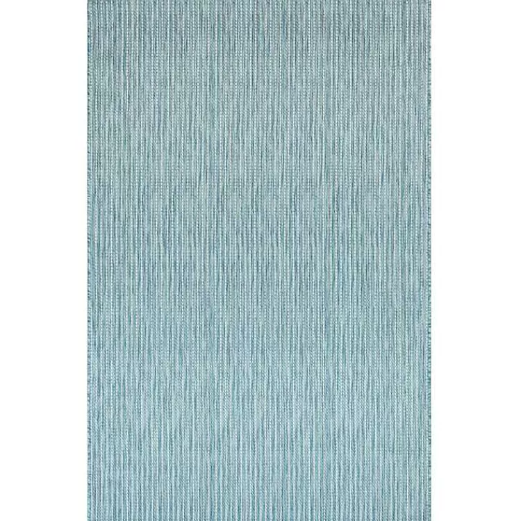 Aqua Intertwine Indoor/Outdoor Area Rug, 7x9>Kirklands Home New