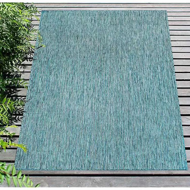 aqua_intertwine_indooroutdoor_area_rug_x_2.webp Aqua Intertwine Indoor/Outdoor Area Rug, 7x9>Kirklands Home New