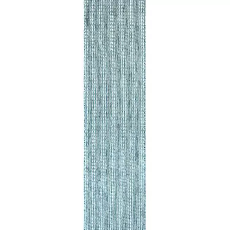 Aqua Intertwine Indoor/Outdoor Runner>Kirklands Home Best Sale