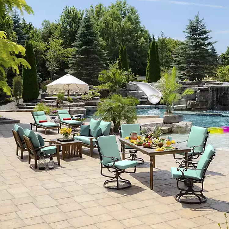 aqua_leala_texture_outdoor_chaise_cushion_5.webp Aqua Leala Texture Outdoor Chaise Cushion>Kirklands Home Best Sale