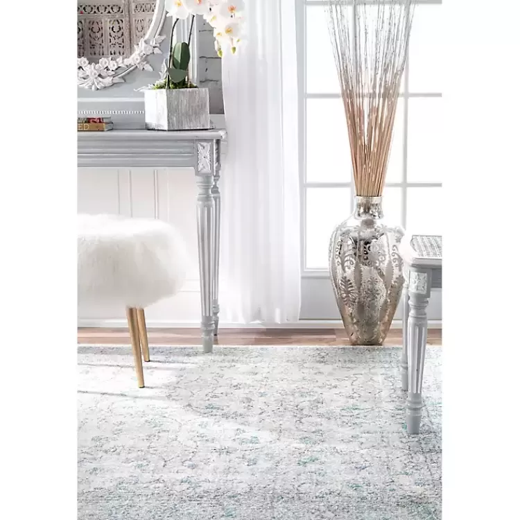 Aqua Rio Round Area Rug, 5 ft.>Kirklands Home Fashion