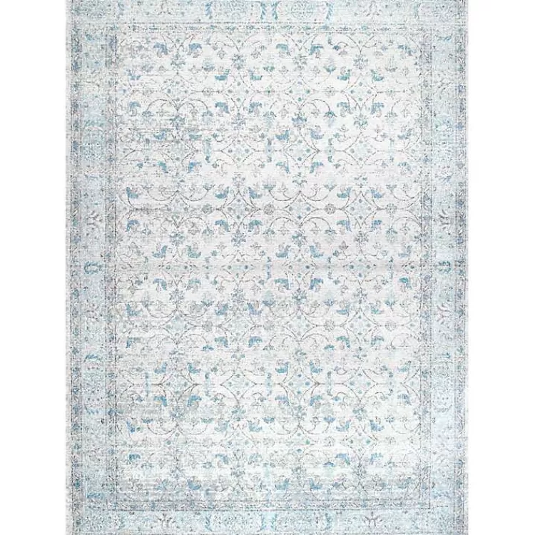 Aqua Rio Vintage Area Rug, 4x6>Kirklands Home Clearance