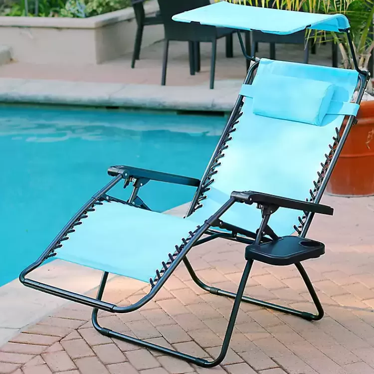 Aqua Zero Gravity Chair with Sunshade and Tray>Kirklands Home Outlet