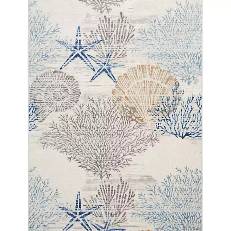 Aquamarine Starfish Coastal Area Rug, 5x7>Kirklands Home Online