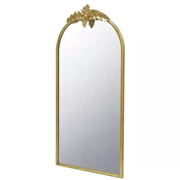 arch_gold_leaf_top_mirror_3.webp Arch Gold Leaf Top Mirror>Kirklands Home Online