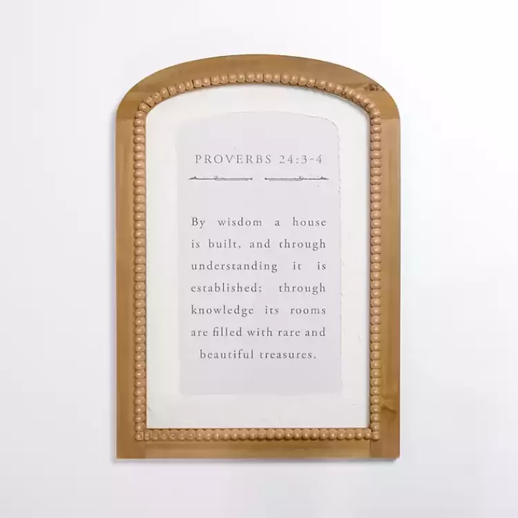 Arched Proverbs Verse Beaded Wall Plaque>Kirklands Home Best Sale