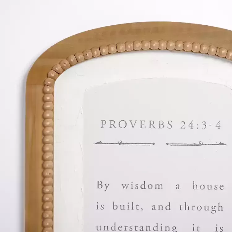 Arched Proverbs Verse Beaded Wall Plaque>Kirklands Home Best Sale
