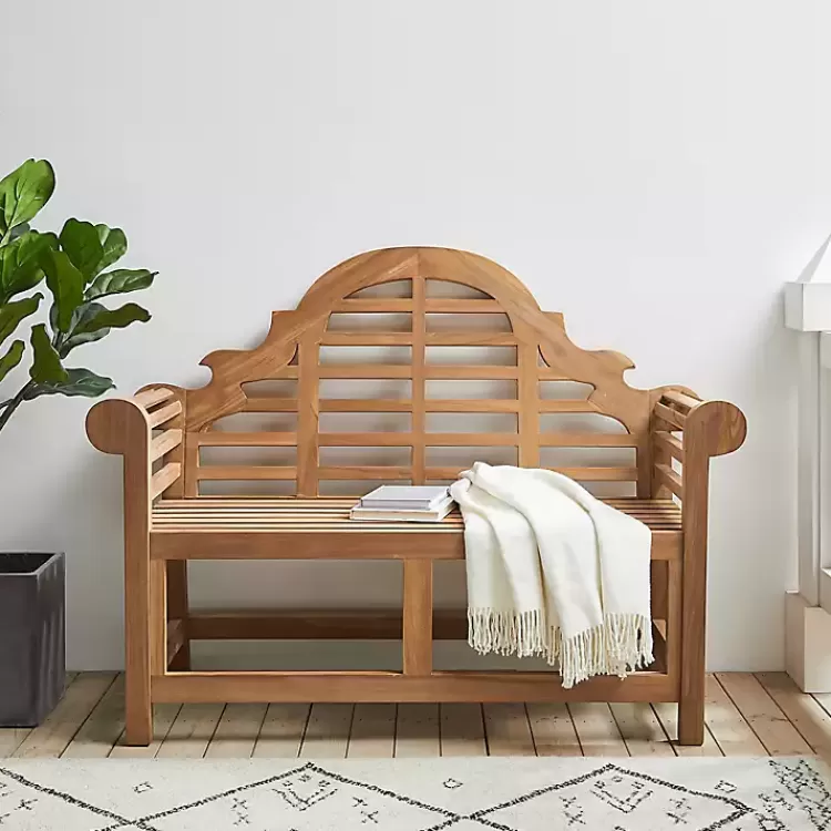arched_teakwood_slatted_outdoor_bench_4.webp Arched Teakwood Slatted Outdoor Bench>Kirklands Home Fashion