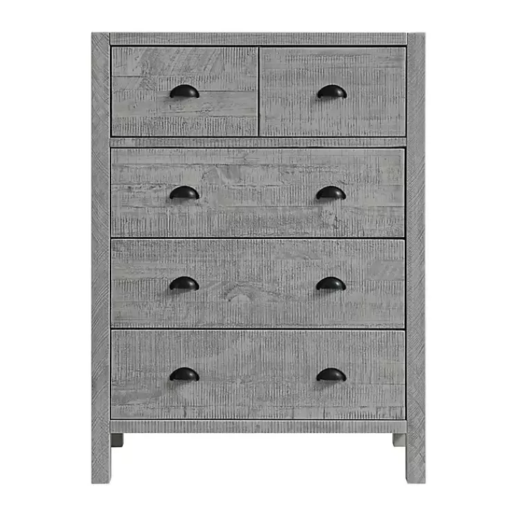 arden_gray_wood_drawer_chest_2.webp Arden Wood 5-Drawer Chest>Kirklands Home New