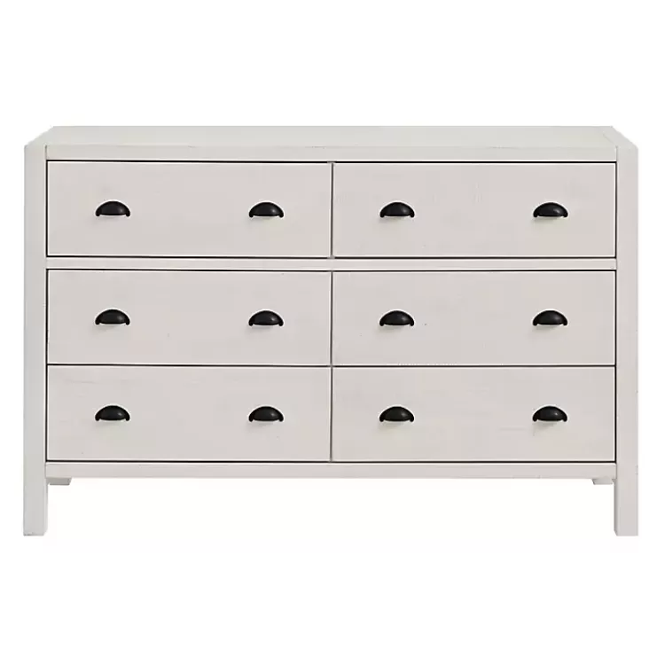 arden_white_wood_drawer_dresser_2.webp Arden Wood 6-Drawer Dresser>Kirklands Home Fashion