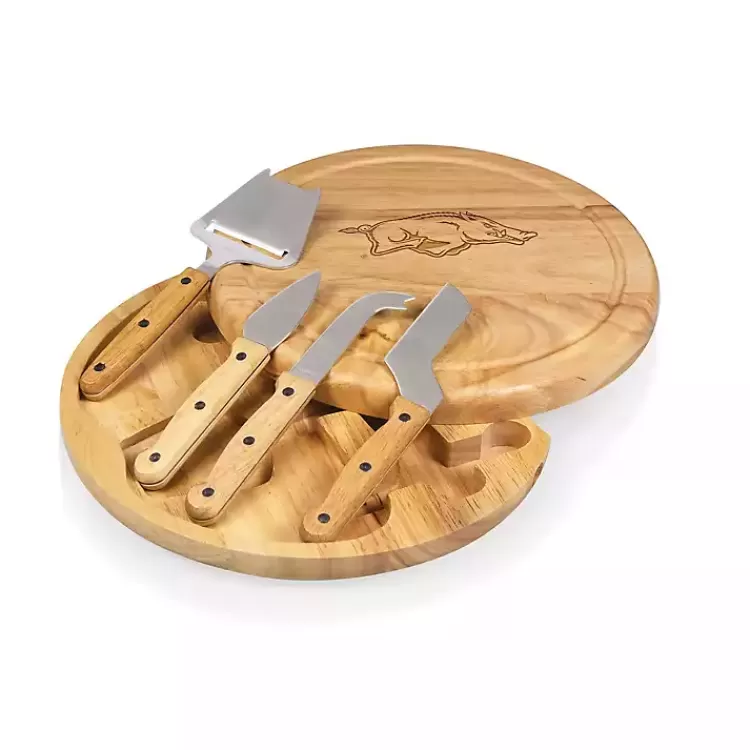 arkansas_razorbacks_cheese_board_and_tool_set_2.webp Arkansas Razorbacks Cheese Board and Tool Set>Kirklands Home Discount