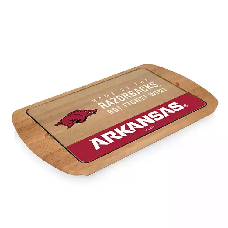 Arkansas Razorbacks Wood and Glass Serving Board>Kirklands Home Store