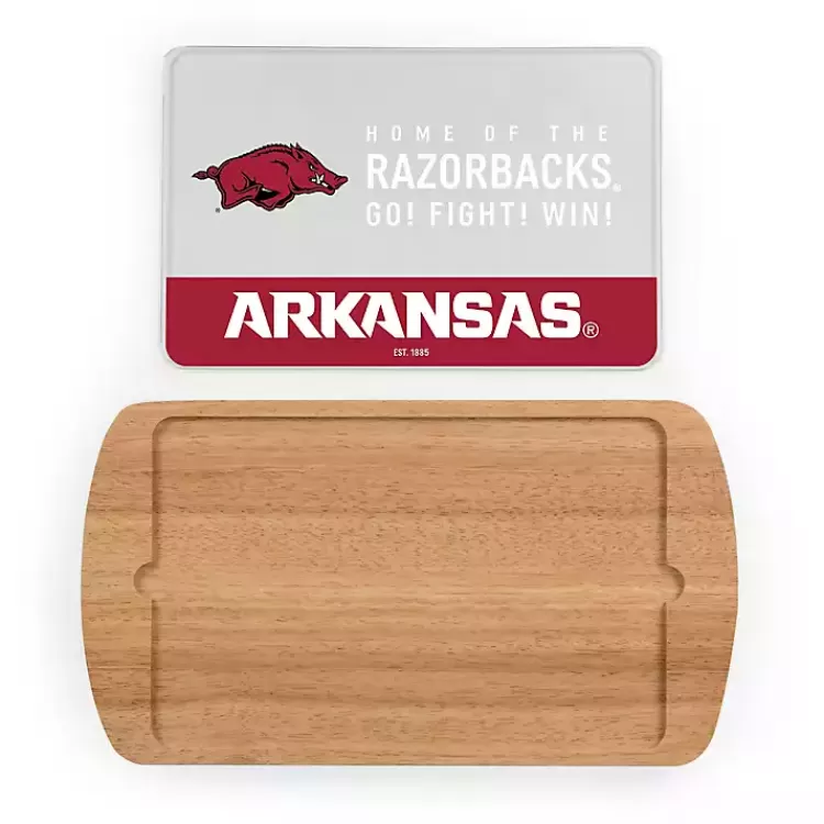 Arkansas Razorbacks Wood and Glass Serving Board>Kirklands Home Store
