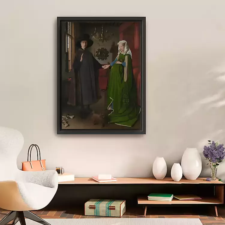 Arnolfini Portrait Framed Canvas Art Print>Kirklands Home Hot