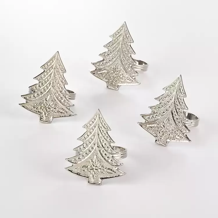 Art Deco Christmas Tree Napkin Rings, Set of 4>Kirklands Home New