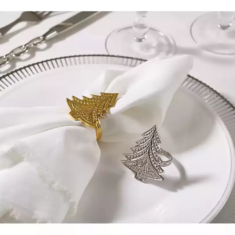 art_deco_christmas_tree_napkin_rings_set_of__3.webp Art Deco Christmas Tree Napkin Rings, Set of 4>Kirklands Home New