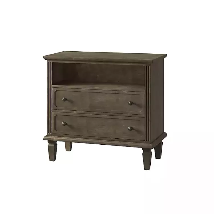 Ash 2-Drawer Wood Nightstand>Kirklands Home Cheap