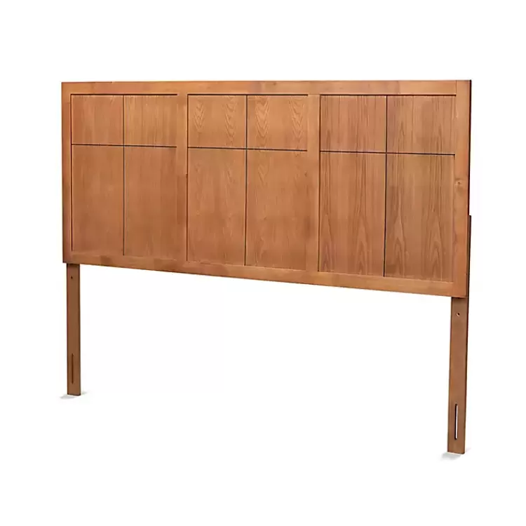 Ash Walnut Wood Panel King Headboard>Kirklands Home New