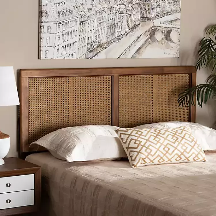 ash_walnut_wood_rattan_frame_king_headboard_2.webp Ash Walnut Wood Rattan Frame King Headboard>Kirklands Home Cheap