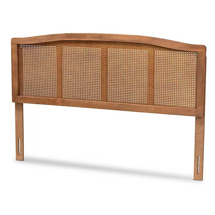 Ash Walnut Woven Rattan King Headboard>Kirklands Home Online