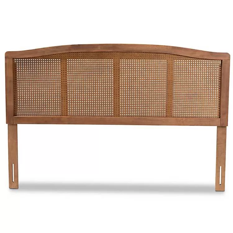 Ash Walnut Woven Rattan Queen Headboard>Kirklands Home Flash Sale