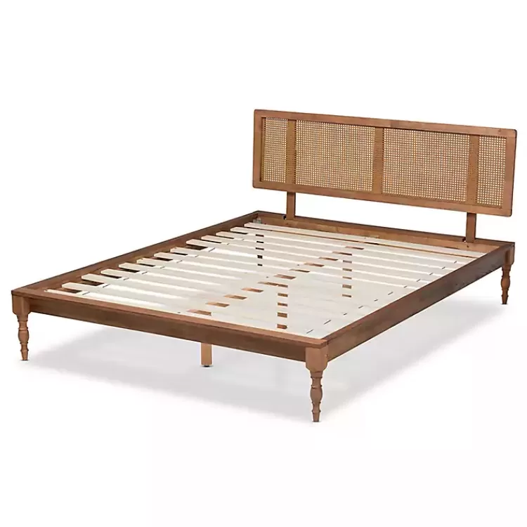 ash_walnut_wraparound_rattan_platform_queen_bed_2.webp Ash Walnut Wrap-Around Rattan Platform Queen Bed>Kirklands Home Online