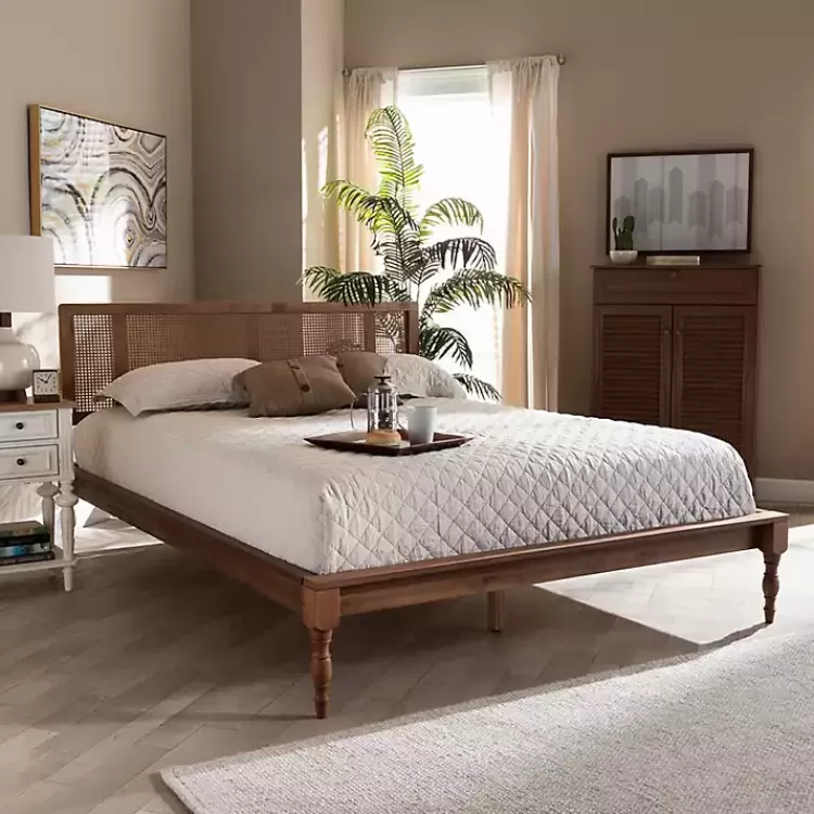 ash_walnut_wraparound_rattan_platform_queen_bed_4.webp Ash Walnut Wrap-Around Rattan Platform Queen Bed>Kirklands Home Online