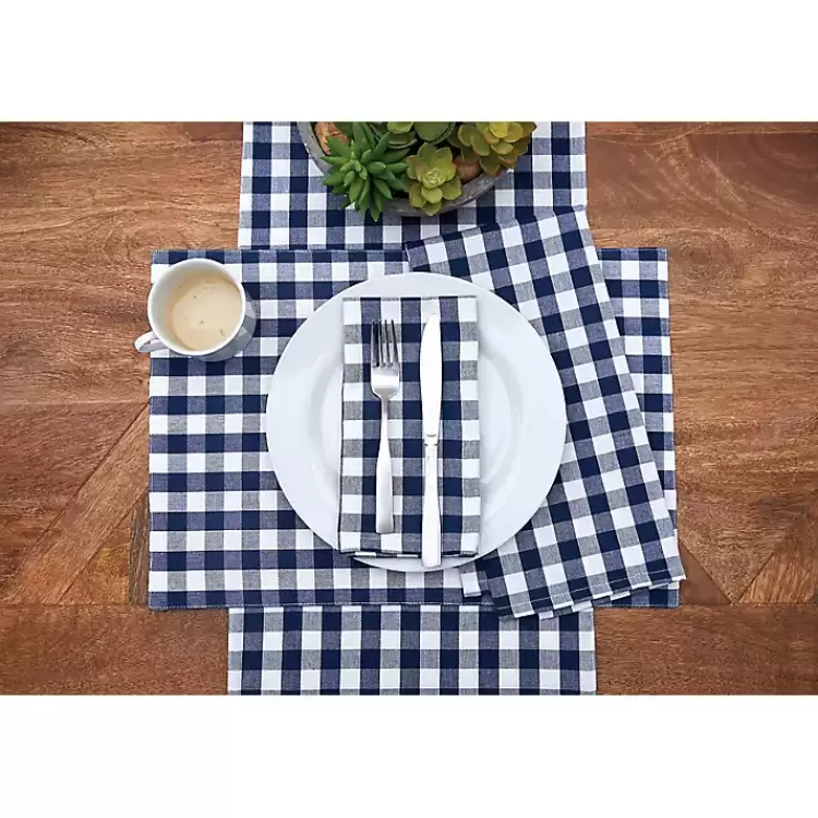 Ashford Indigo Buffalo Check Napkins, Set of 6>Kirklands Home Hot