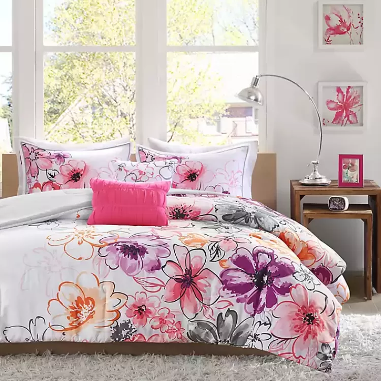 Ashley Floral Twin XL 4-pc. Comforter Set>Kirklands Home Shop
