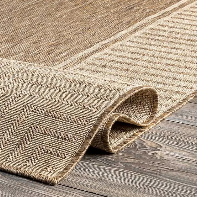asia_brown_stripe_border_outdoor_rug_x_4.webp Asia Stripe Border Outdoor Rug, 8x10>Kirklands Home Outlet