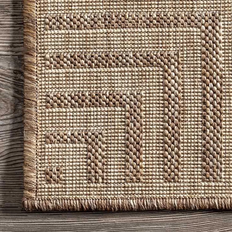 asia_brown_stripe_border_outdoor_rug_x_5.webp Asia Stripe Border Outdoor Rug, 8x10>Kirklands Home Outlet
