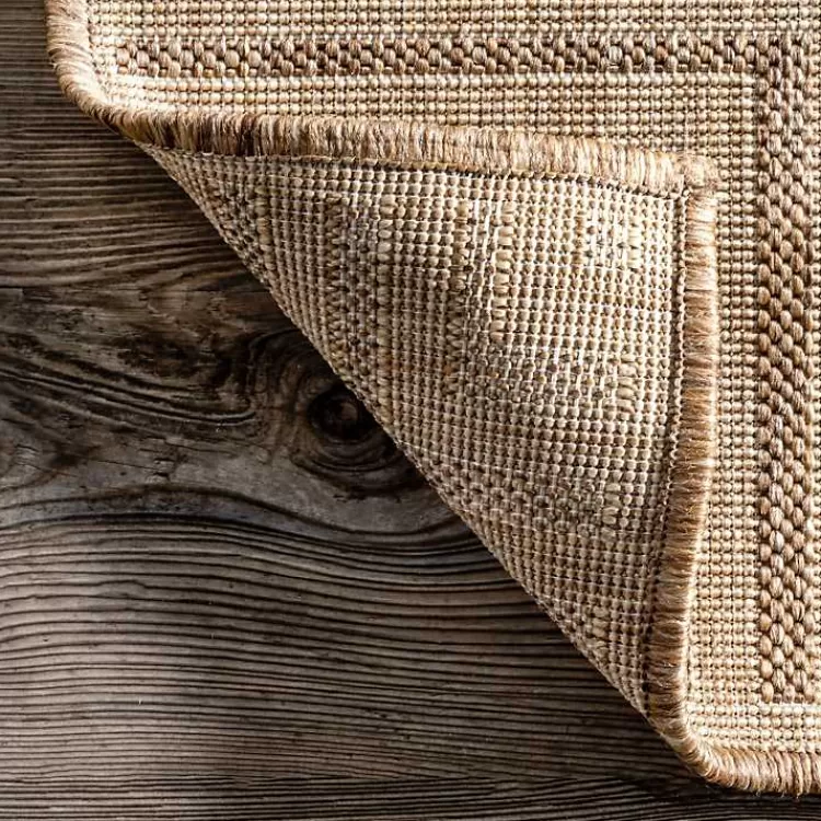 asia_brown_stripe_border_outdoor_rug_x_6.webp Asia Stripe Border Outdoor Rug, 8x10>Kirklands Home Outlet