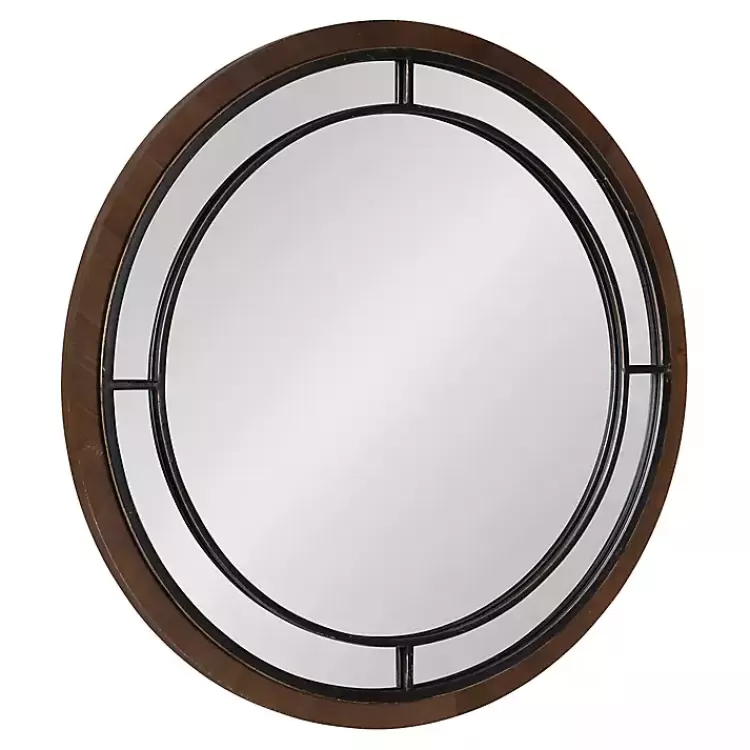 Audubon Wood Round Wall Mirror>Kirklands Home Flash Sale
