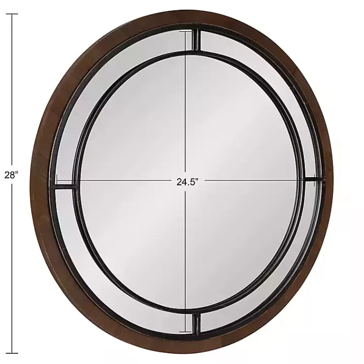 audubon_brown_wood_round_wall_mirror_4.webp Audubon Wood Round Wall Mirror>Kirklands Home Flash Sale