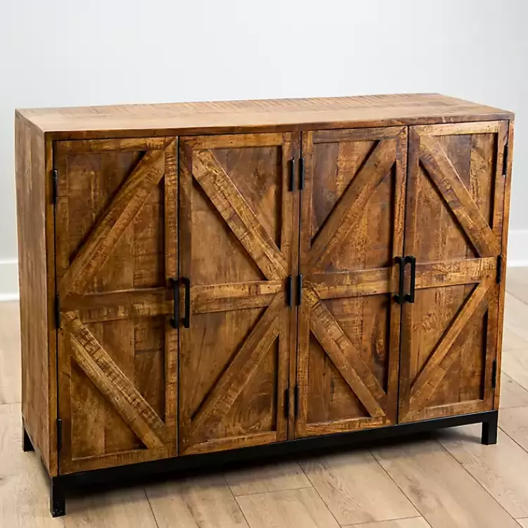 Austin Warm Wood Farmhouse Cabinet>Kirklands Home Clearance