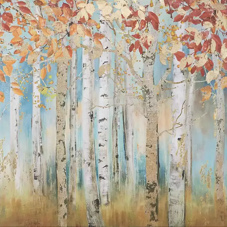 Autumn Birch Trees Canvas Art Print>Kirklands Home Discount