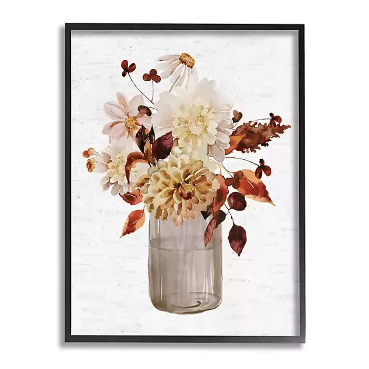 Autumn Flower Bouquet Black Framed Wall Art>Kirklands Home Best