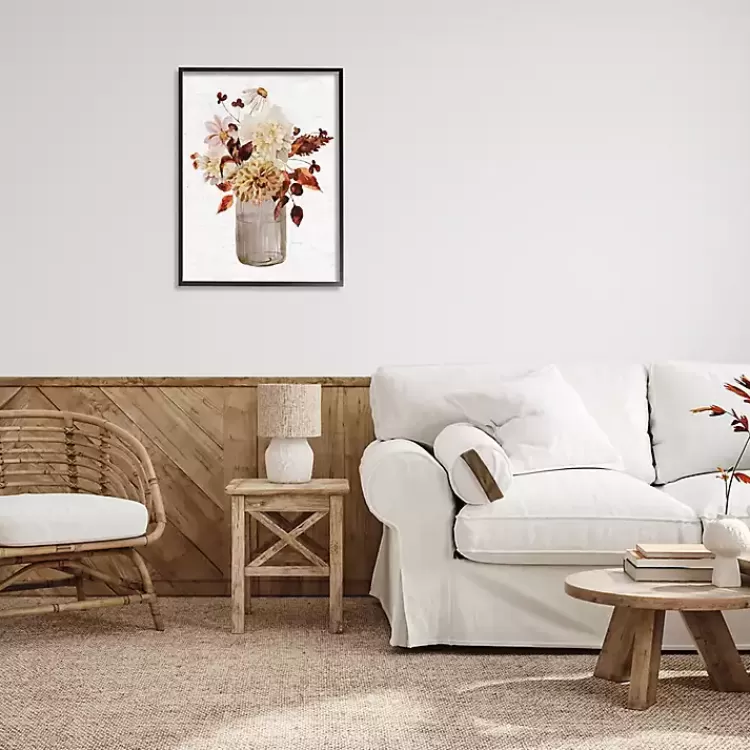 Autumn Flower Bouquet Black Framed Wall Art>Kirklands Home Best